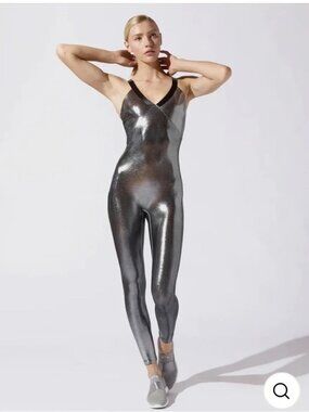 Heroine Sport Racing Jumpsuit Platinum Silver Large Marvel